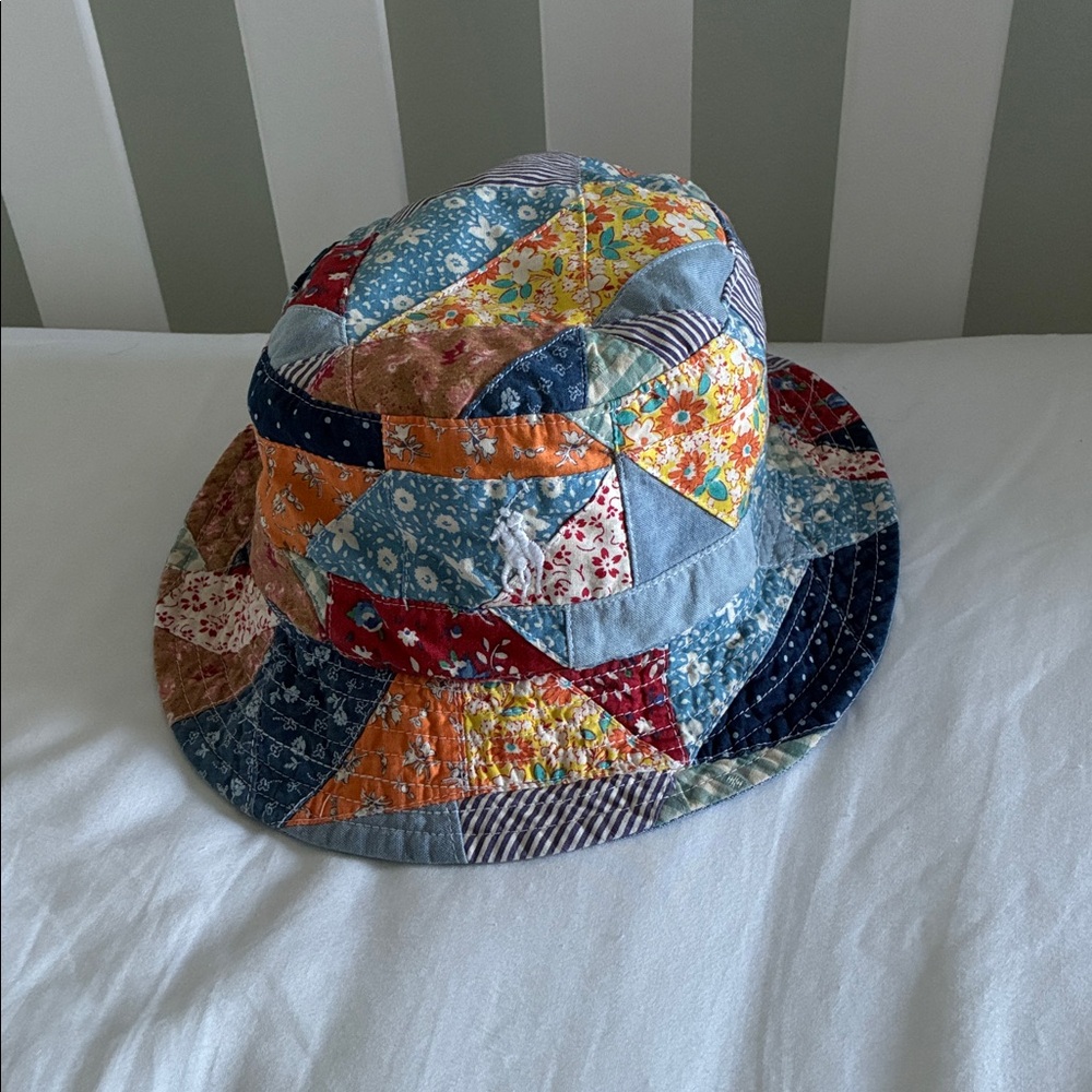 NWT Polo Ralph Lauren Colorful Patchwork Bucket Hat - Picture 2 of 7